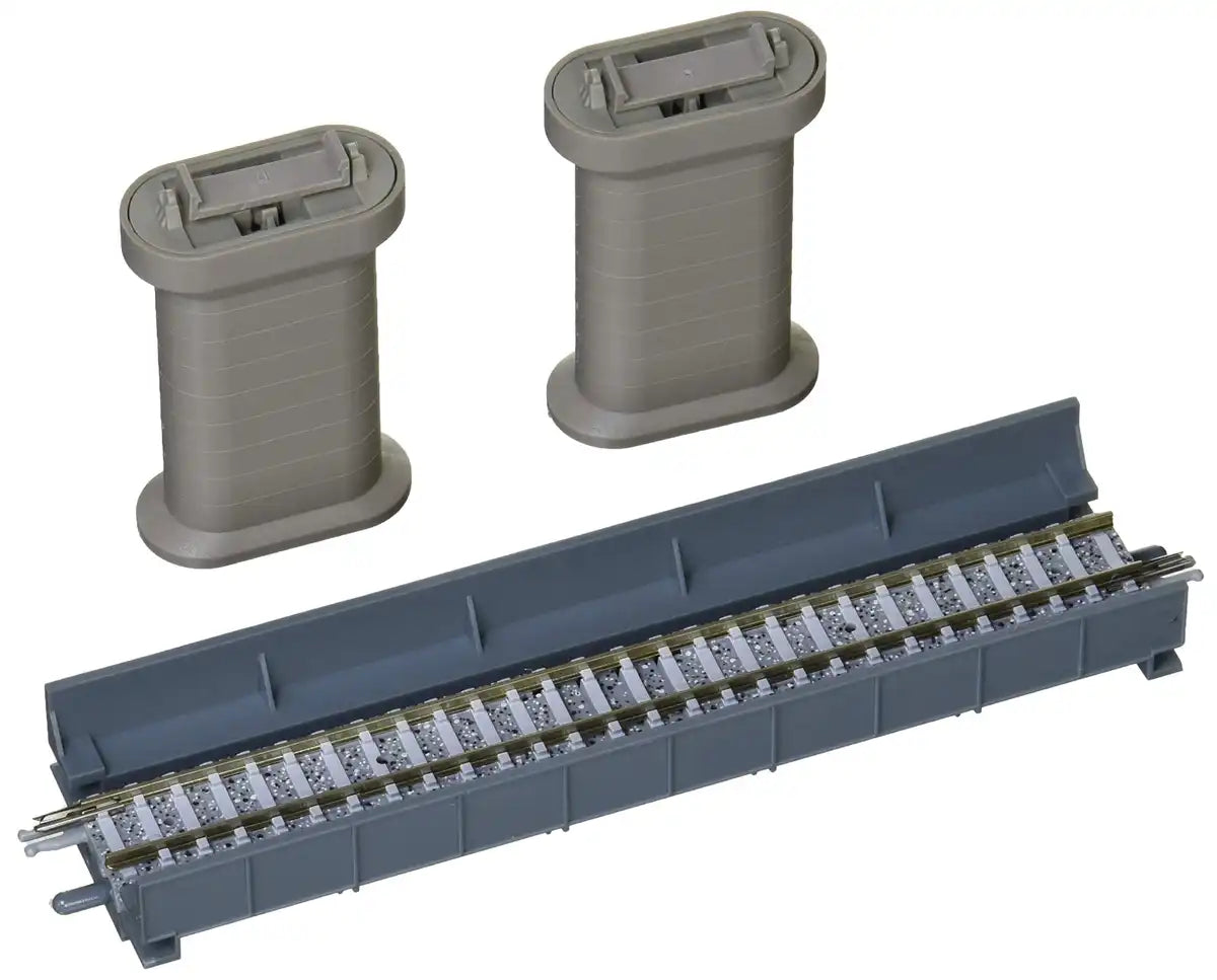 Tomytec Tomix N Gauge Blue Through Girder Bridge with 2 Pc Piers - 3027 Railway Model Supplies- Japan Figure Store - #1 Bring To You The Best Japanese Goods