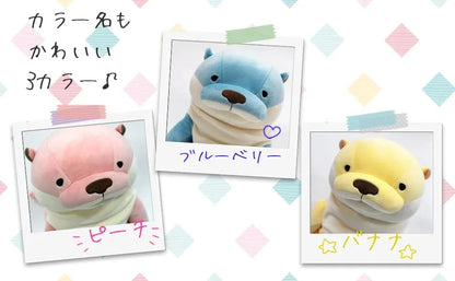 Shinada Global Mochi Otter Peach Mini 7x5x14cm MOKW-0088PC- Japan Figure Store - #1 Bring To You The Best Japanese Goods