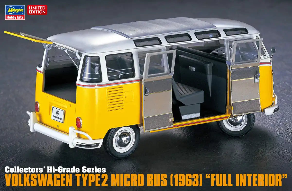 Hasegawa 1/24 Volkswagen Type 2 Minibus (1963) Full Interior Japanese Plastic Bus Model- Japan Figure Store - #1 Bring To You The Best Japanese Goods