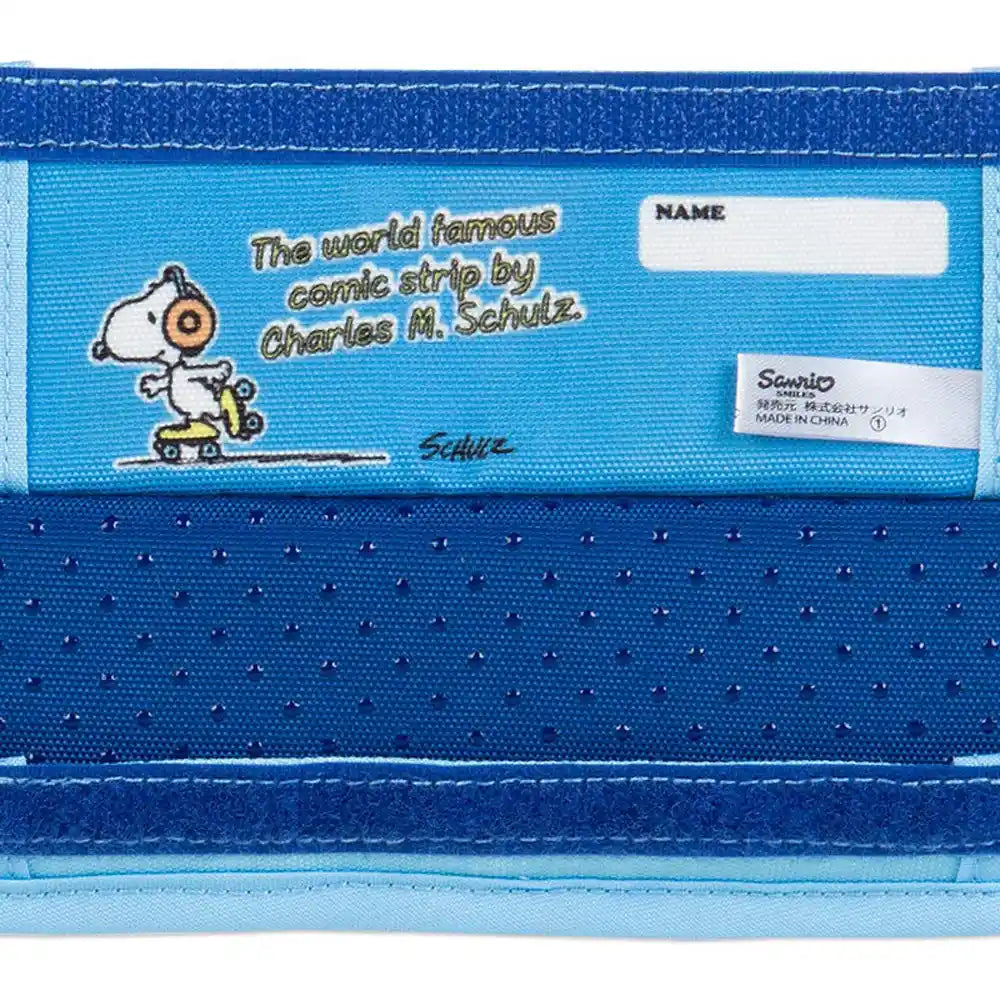 Sanrio Snoopy Children's Water Bottle Cover 20.5x0.5x7cm Blue Cushioned Washable- Japan Figure Store - #1 Bring To You The Best Japanese Goods