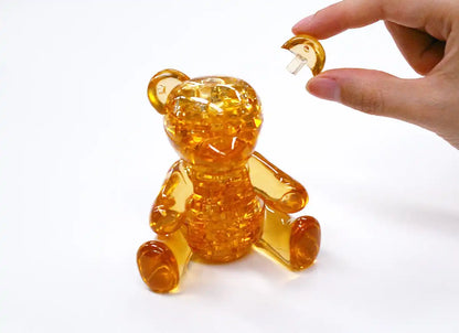 Beverly Crystal Puzzle Teddy Bear Brown 50119 Japanese 3D Puzzle Block Toys- Japan Figure Store - #1 Bring To You The Best Japanese Goods