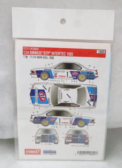 Studio27 St27 Dc694C BMW 635Csi Gp A Stp Intertec 1985 Decal For Tamiya 1/24 Car Model Decal- Japan Figure Store - #1 Bring To You The Best Japanese Goods