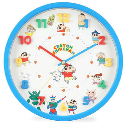 T'S FACTORY Crayon Shin-Chan Wall Clock Blue- Japan Figure Store - #1 Bring To You The Best Japanese Goods
