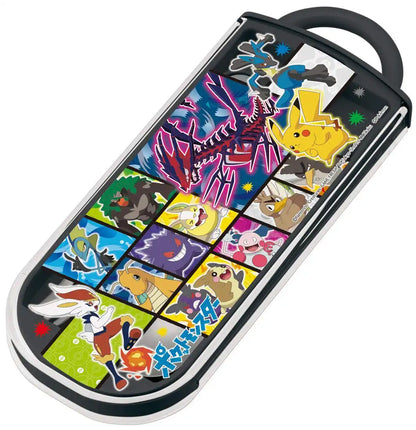 Skater Ag+ Antibacterial Kids Trio Set - Pokemon Pocket Monsters Chopsticks Spoon Fork - Made in Japan- Japan Figure Store - #1 Bring To You The Best Japanese Goods