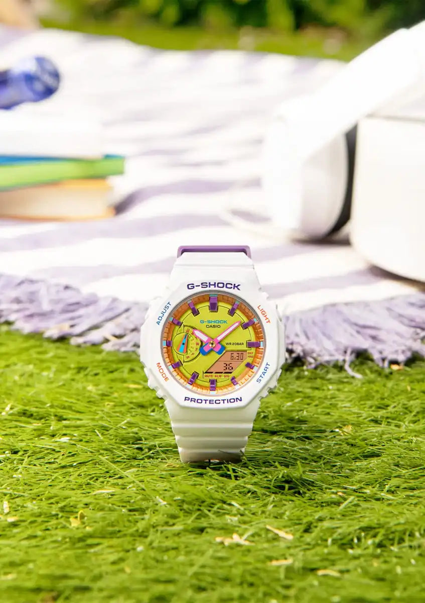 Casio G-Shock Mid-Size Women's White Watch Model Gma-S2100Bs-7Ajf Domestic Genuine- Japan Figure Store - #1 Bring To You The Best Japanese Goods