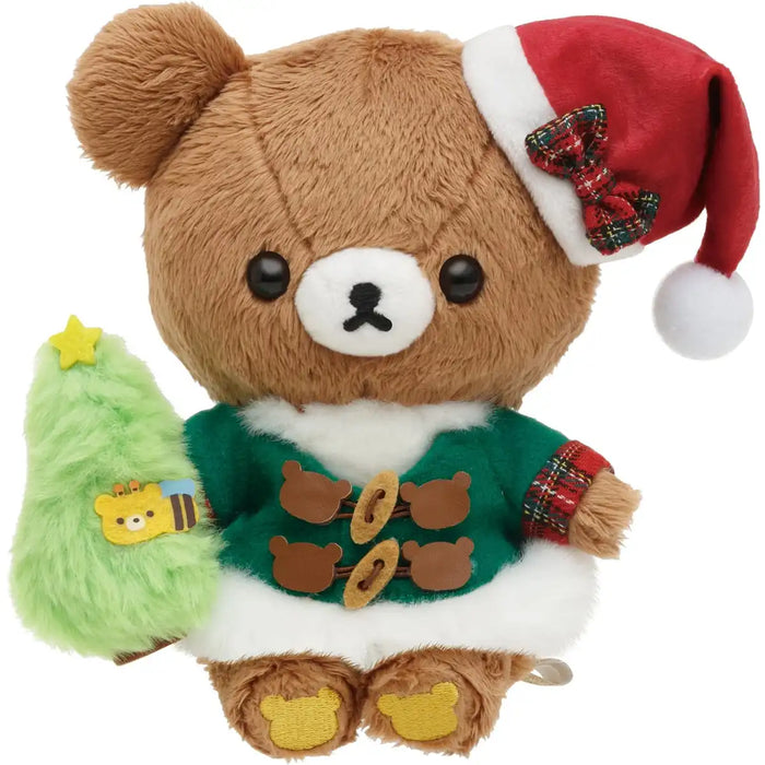 San-X Rilakkuma Chiiroikoguma Christmas Stuffed Toy Size 145x120x80mm- Japan Figure Store - #1 Bring To You The Best Japanese Goods