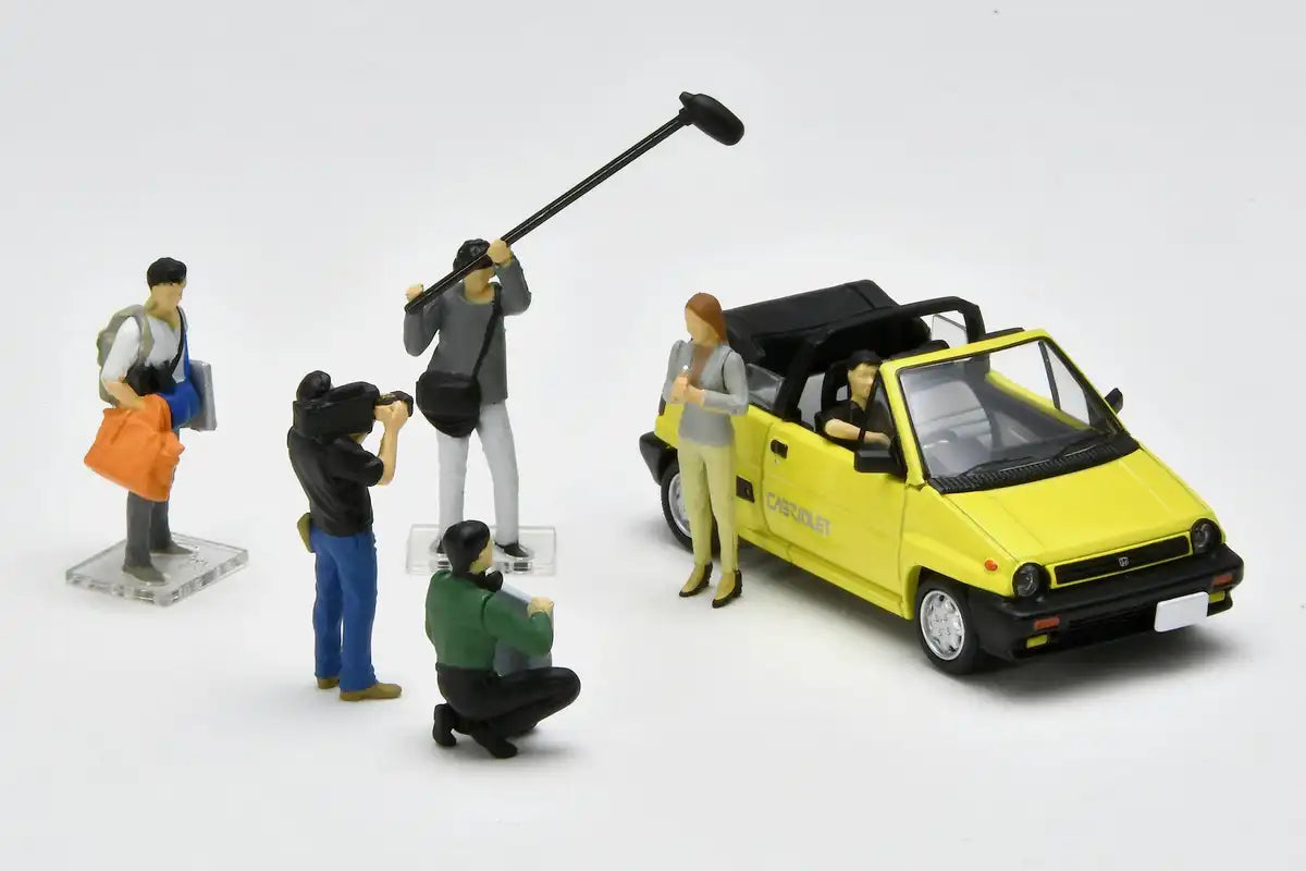 Tomytec Geocolle 64 1/64 TV Crew Abs Resin Dolls with Die-Cast Mini Car Set- Japan Figure Store - #1 Bring To You The Best Japanese Goods