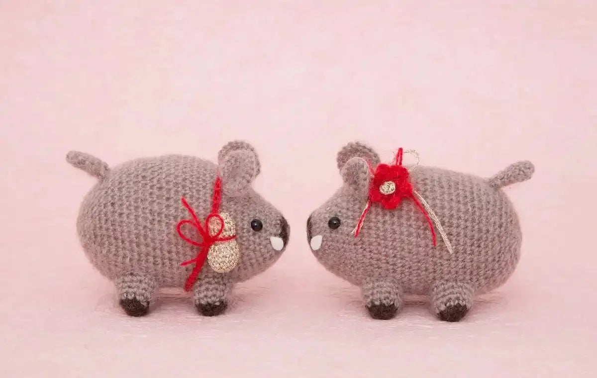 Hamanaka Japan Knitting Kit Engi Zodiac Couple Wild Boar H301-528- Japan Figure Store - #1 Bring To You The Best Japanese Goods