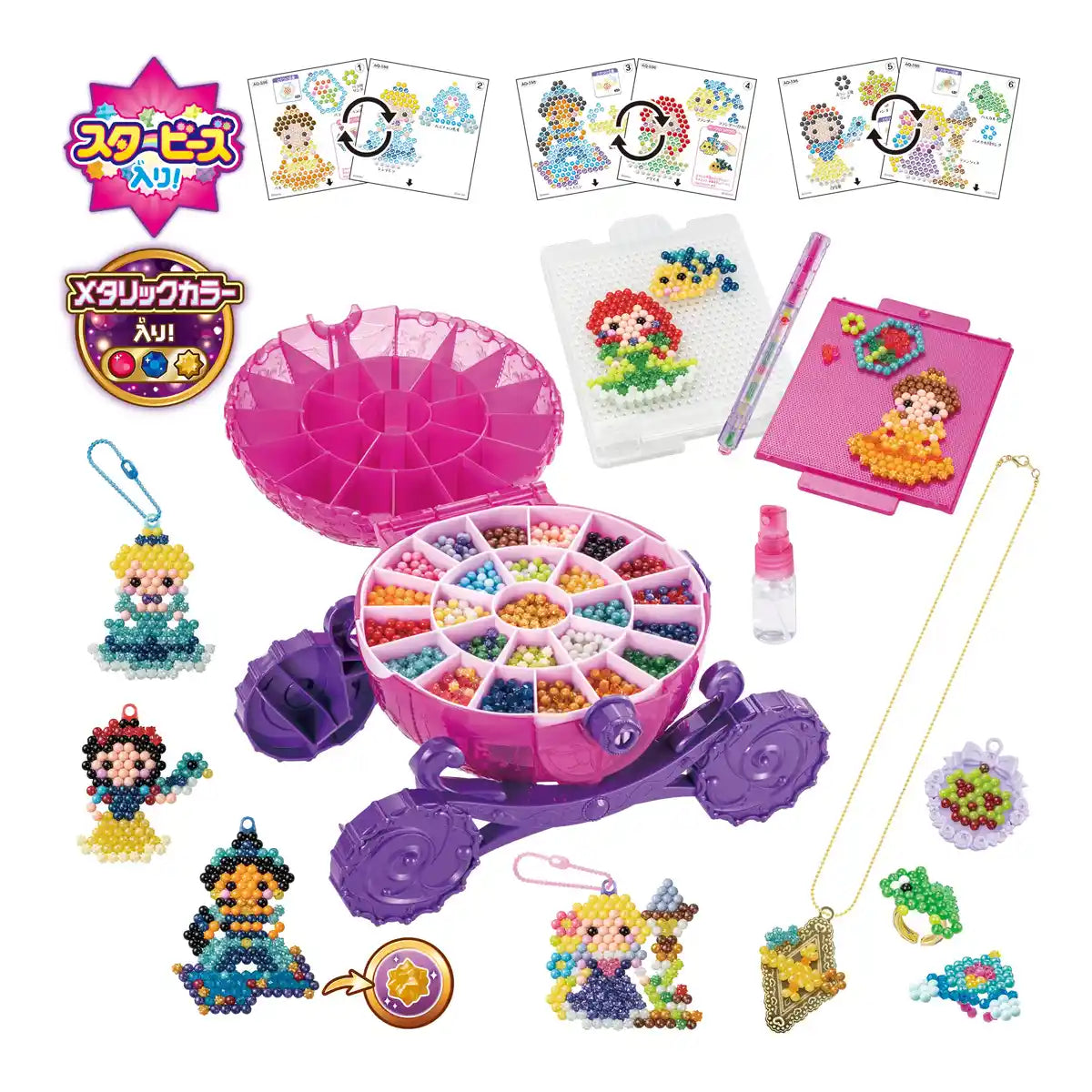 Aqua Beads Epoch Disney Princess Sparkle Jewelry Ex Aq-S96- Japan Figure Store - #1 Bring To You The Best Japanese Goods