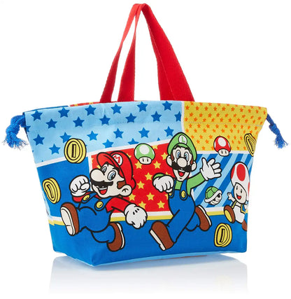 Skater Super Mario 17 Children's Lunch Box Drawstring Bag Made in Japan- Japan Figure Store - #1 Bring To You The Best Japanese Goods