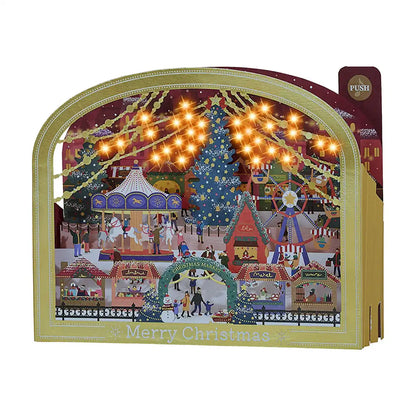 Sanrio Christmas Card with Lights and Melodies Gold Frame Jxpm 7-5 244066