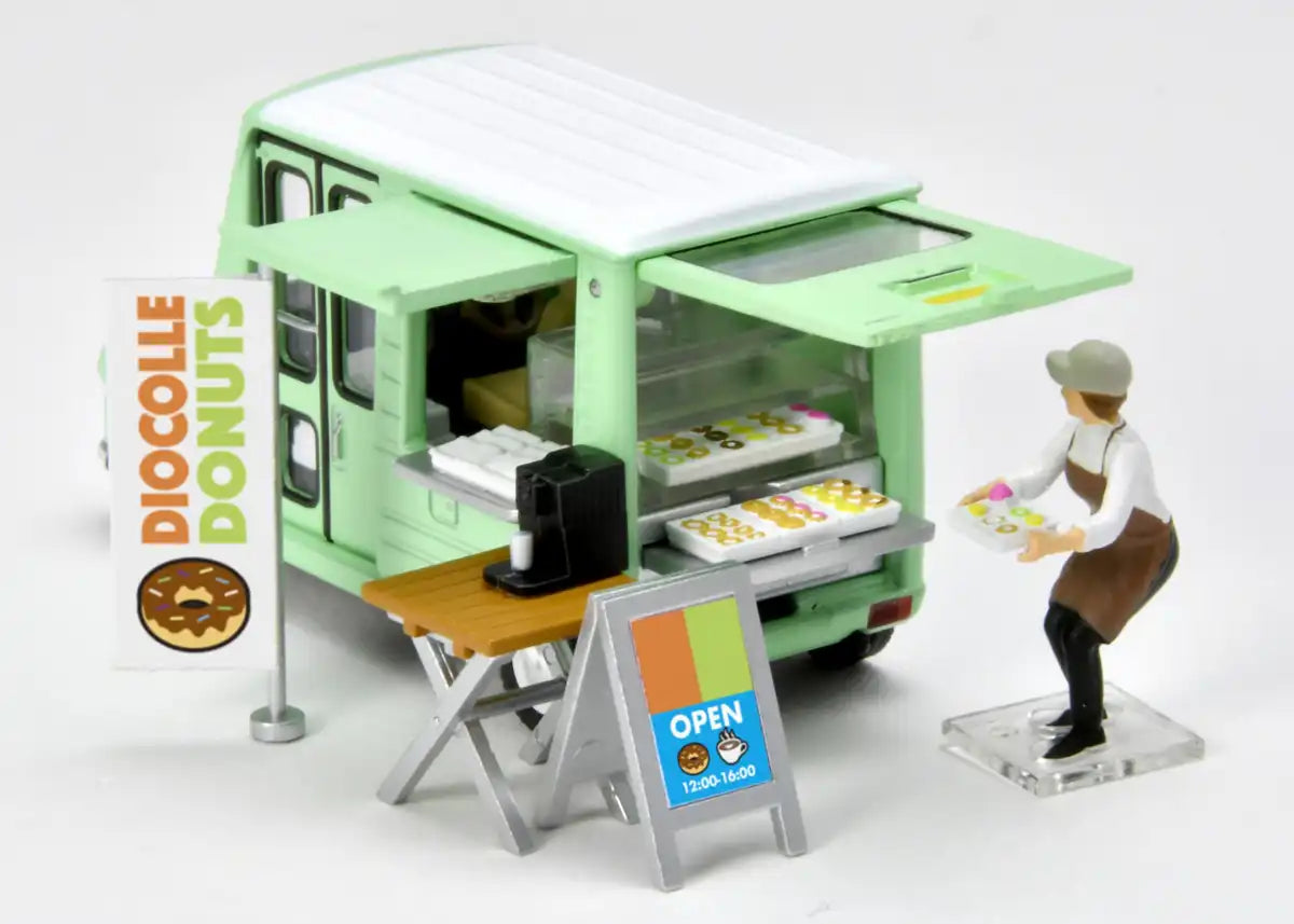 Tomytec 1/64 Scale Donut Shop Set with Die-Cast Car and Figures- Japan Figure Store - #1 Bring To You The Best Japanese Goods