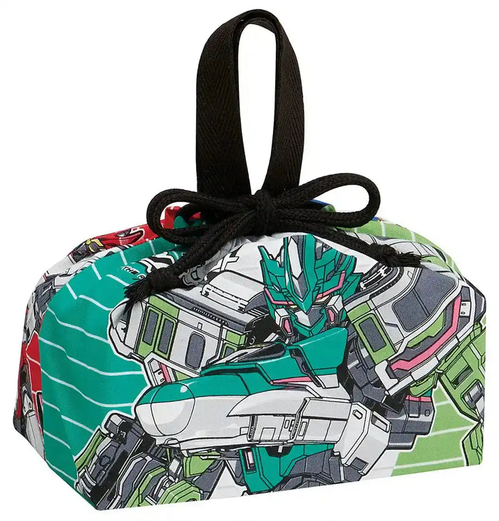 Skater Boys' Drawstring Lunch Box Bag with Gusset Shinkalion Z Design Made in Japan- Japan Figure Store - #1 Bring To You The Best Japanese Goods