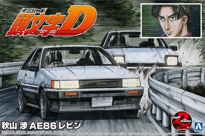 Aoshima Bunka Kyozai Initial D No.13 Wataru Akiyama Ae86 Levin 1/24 Scale Plastic Model- Japan Figure Store - #1 Bring To You The Best Japanese Goods