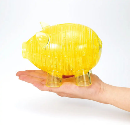 Beverly Crystal 3D Puzzle 486374 Piggy Bank Yellow (93 Pieces) 3D Piggy Bank Puzzle- Japan Figure Store - #1 Bring To You The Best Japanese Goods