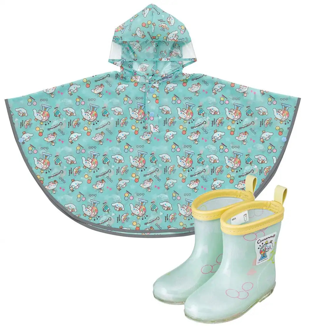 Skater Cinnamoroll Kids Rain Poncho Girls 80-100cm Waterproof