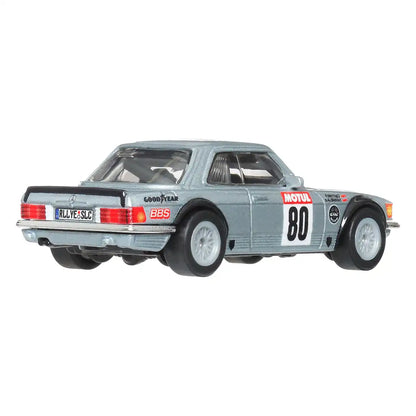 Mattel Hot Wheels Boulevard 80s Mercedes-Benz 500 SLC Rally Toy Silver