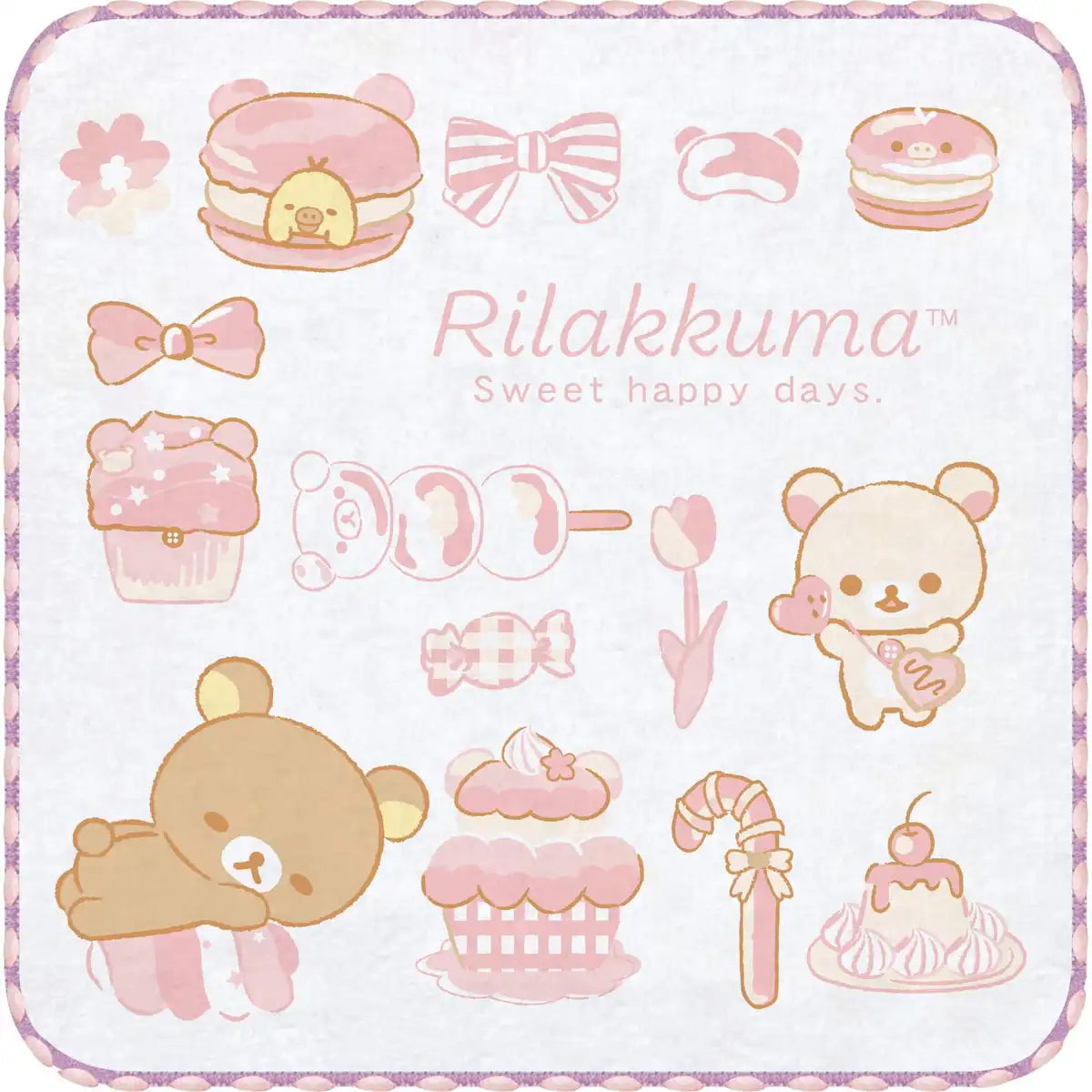 San-X Rilakkuma Mini Towel Set of 3 - Soft and Absorbent Towels for All Ages- Japan Figure Store - #1 Bring To You The Best Japanese Goods