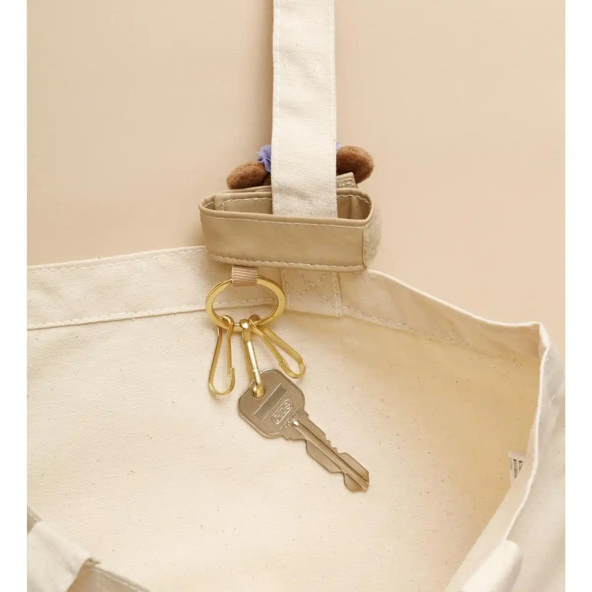 San-X Rilakkuma Chiiroikoguma Plush Keychain - Compact Soft Toy AB19702- Japan Figure Store - #1 Bring To You The Best Japanese Goods