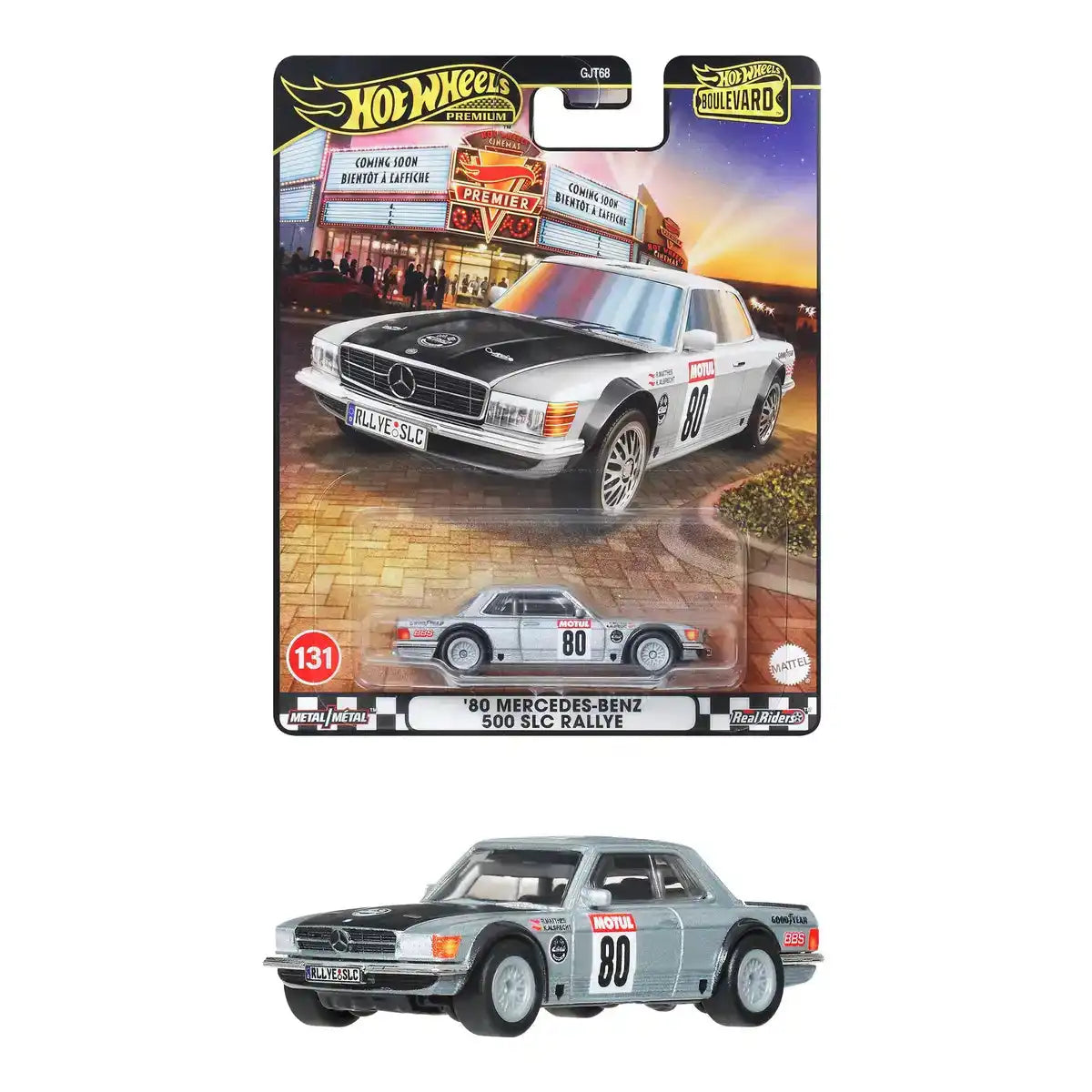 Mattel Hot Wheels Boulevard 80s Mercedes-Benz 500 SLC Rally Toy Silver