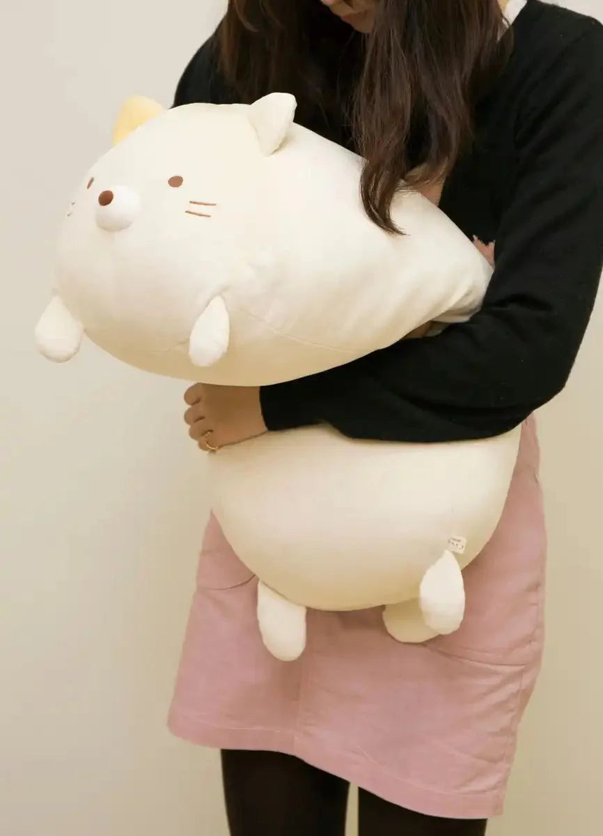 San-X Sumikko Gurashi Super Mochi Daifuku Plush Toy Cat Japanese Cute Stuffed Animals- Japan Figure Store - #1 Bring To You The Best Japanese Goods