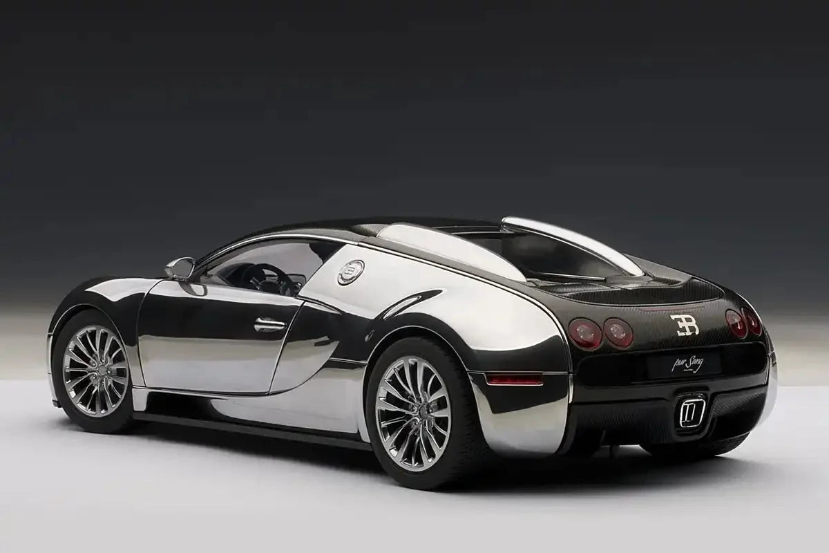 Autoart 1/18 Bugatti Veyron Diecast Model Car Black Aluminum Pur Sang- Japan Figure Store - #1 Bring To You The Best Japanese Goods