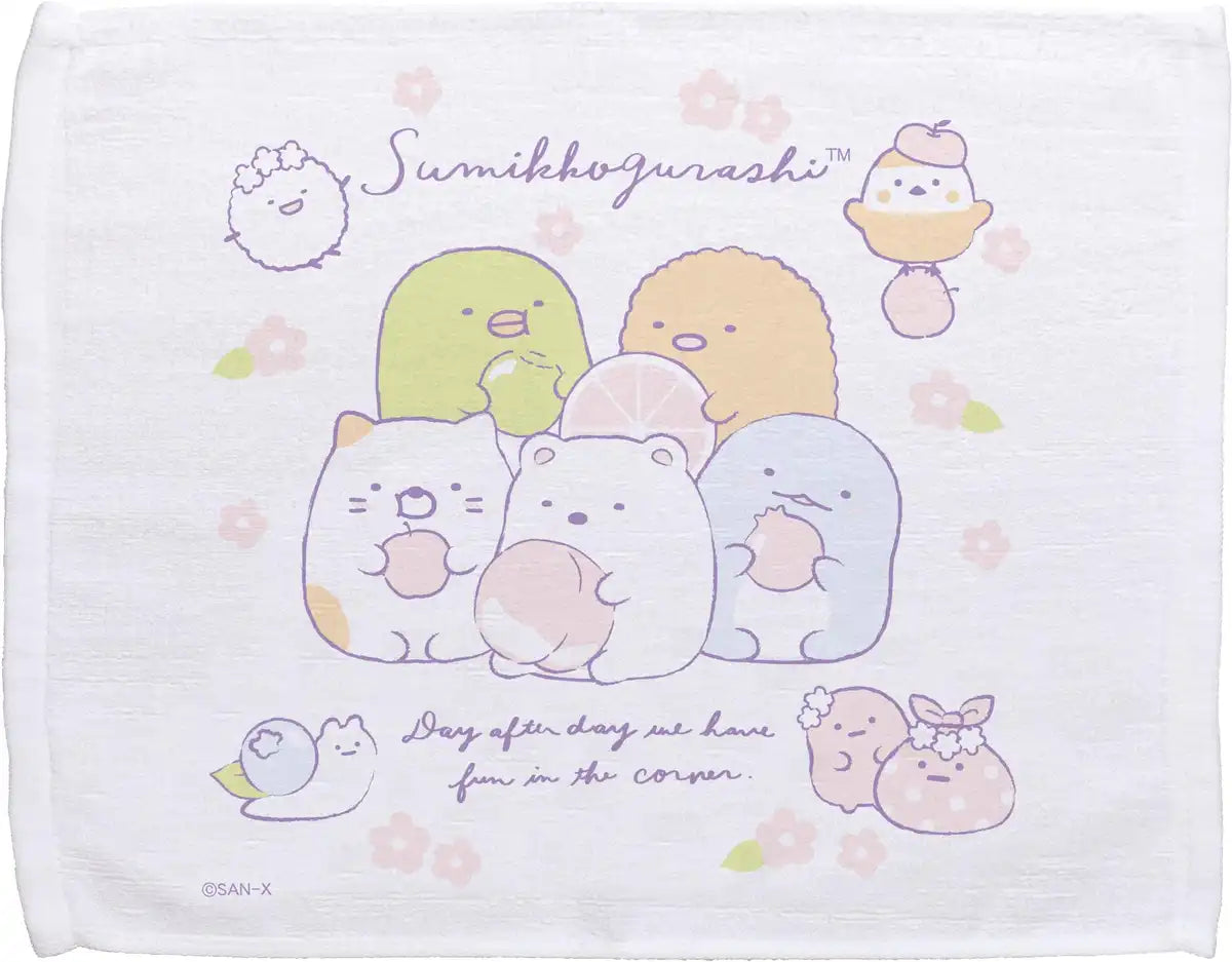 San-X Sumikko Gurashi Hand Towel Set 12cm Fruit Design Cm35402- Japan Figure Store - #1 Bring To You The Best Japanese Goods