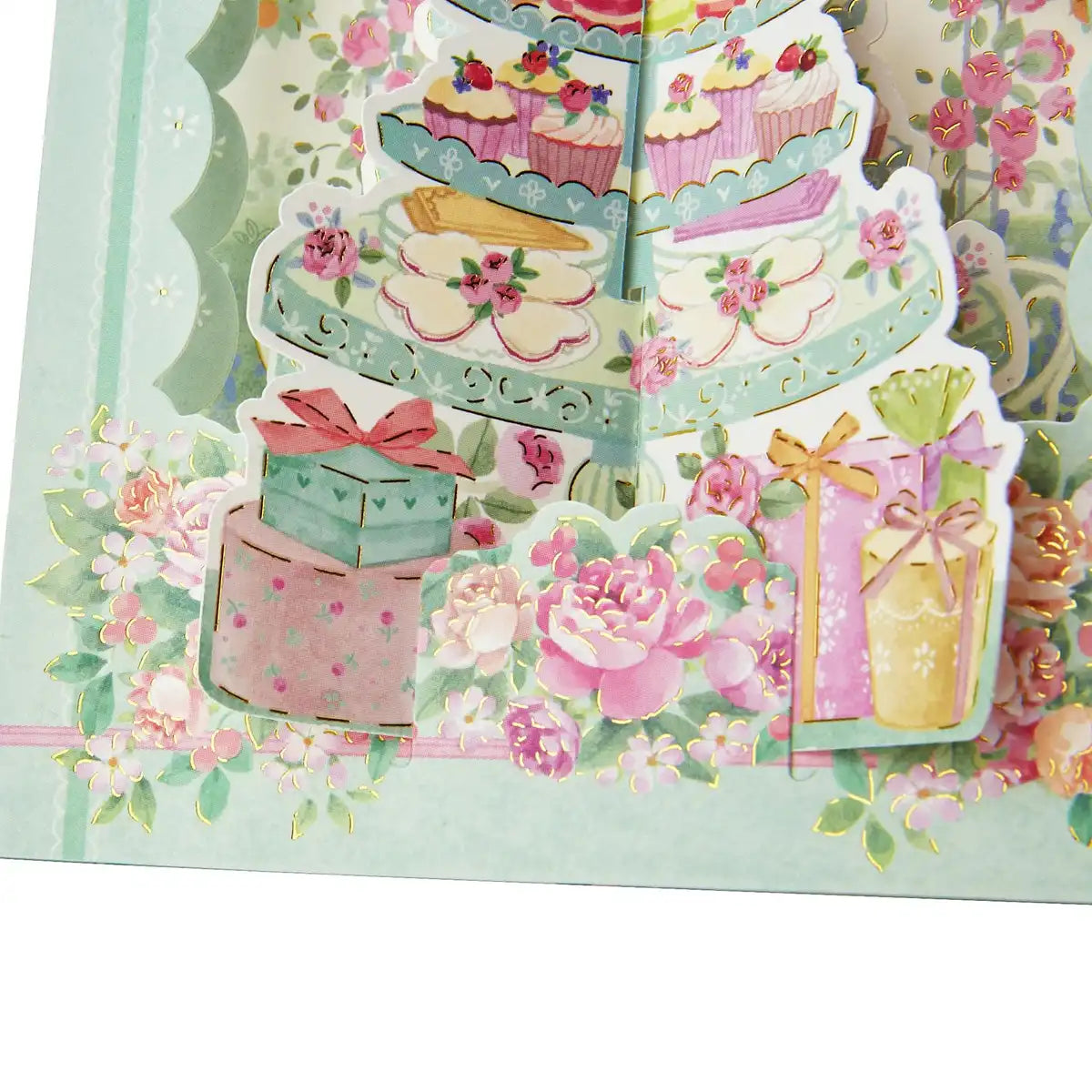 Sanrio Birthday Card Square Pop Afternoon Tea Greeting Card Bd195-3- Japan Figure Store - #1 Bring To You The Best Japanese Goods