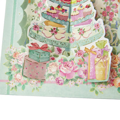 Sanrio Birthday Card Square Pop Afternoon Tea Greeting Card Bd195-3- Japan Figure Store - #1 Bring To You The Best Japanese Goods