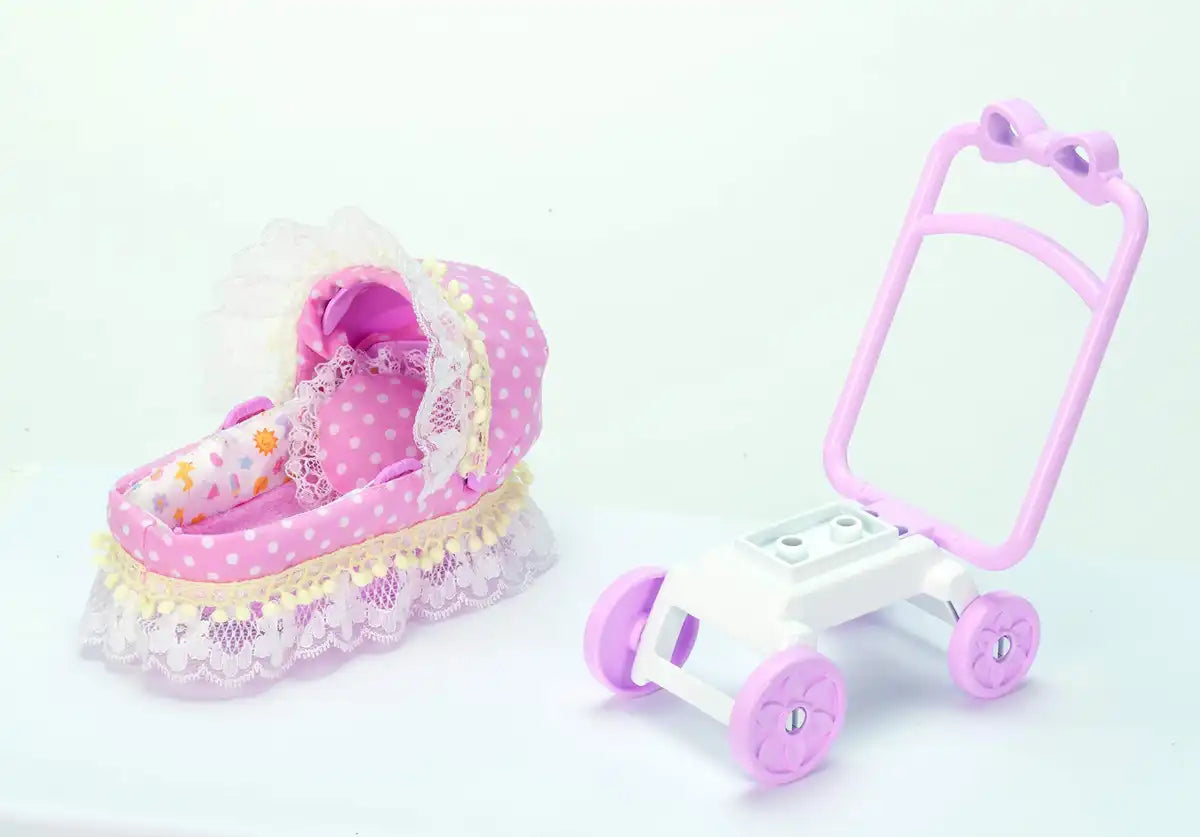 TAKARA TOMY Licca Doll Triplet Babies` Stroller- Japan Figure Store - #1 Bring To You The Best Japanese Goods