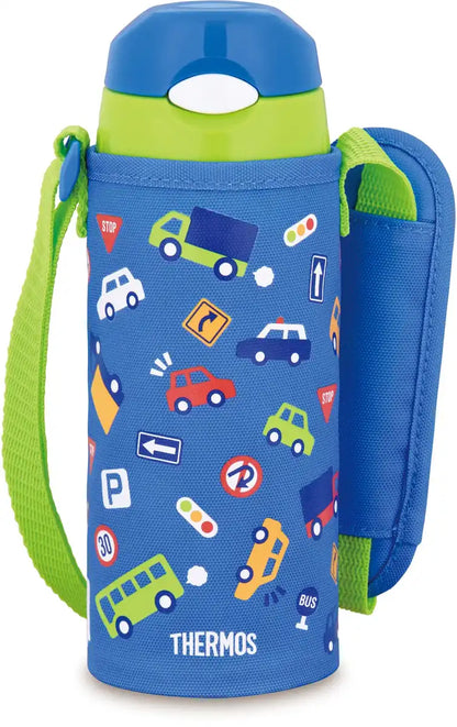 Thermos FHL-403F BLGR Vacuum Insulated Straw Bottle 400ml Blue/Green- Japan Figure Store - #1 Bring To You The Best Japanese Goods
