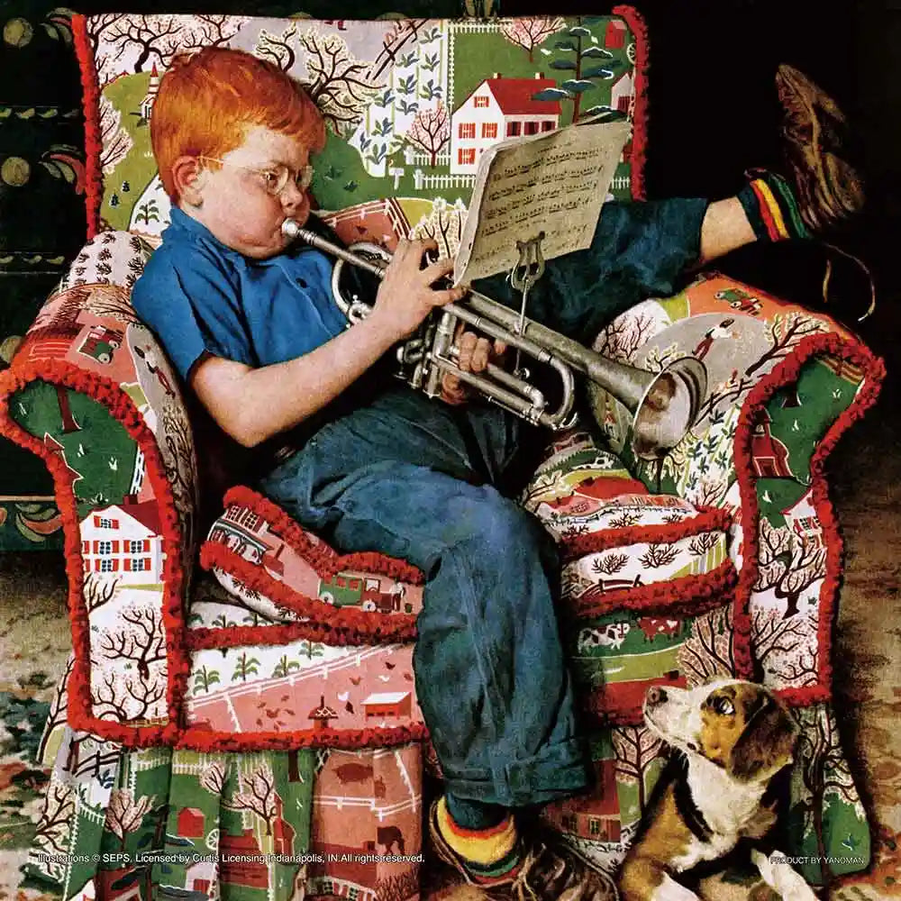 Yanoman 306Pc Jigsaw Puzzle Norman Rockwell Trumpet Practice 25cm