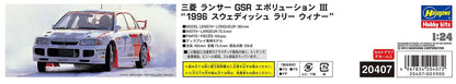 Hasegawa 20407 Mitsubishi Lancer Evolution III 1996 Swedish Rally Winner 1/24 Scale Cars- Japan Figure Store - #1 Bring To You The Best Japanese Goods