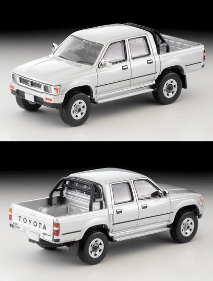 Tomytec Toyota Hilux 4WD Double Cab SSR Silver 1991 Model Lv-N256C- Japan Figure Store - #1 Bring To You The Best Japanese Goods