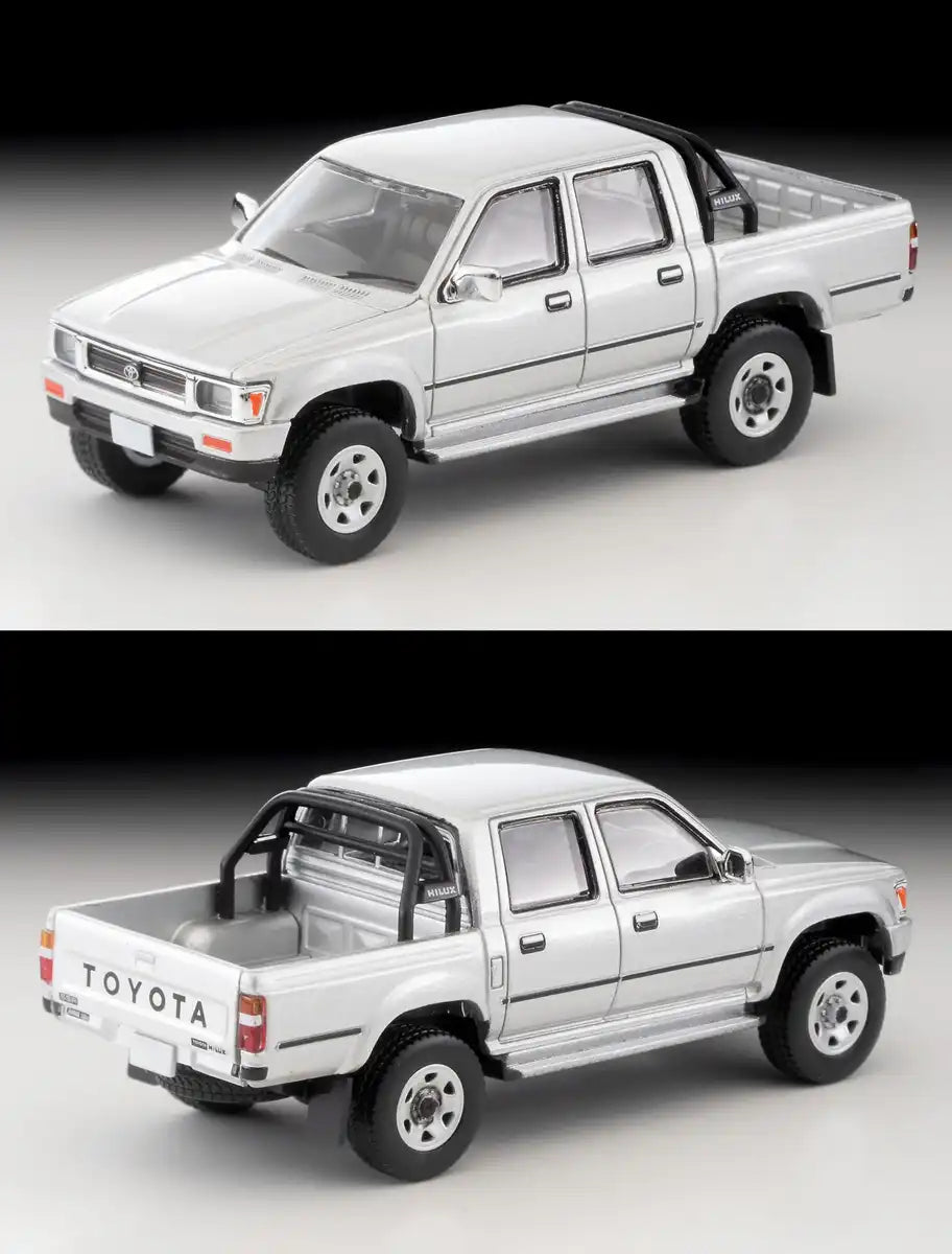 Tomytec Toyota Hilux 4WD Double Cab SSR Silver 1991 Model Lv-N256C- Japan Figure Store - #1 Bring To You The Best Japanese Goods