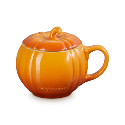 Le Creuset 南瓜马克杯 400毫升 带盖 栗色 万圣节设计 安全