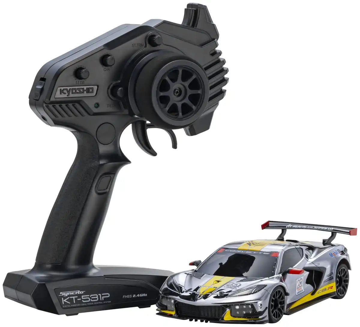 Kyosho Mr04Rwd Chevrolet Corvette C8.R Yellow Electric RC Model 32356Cry