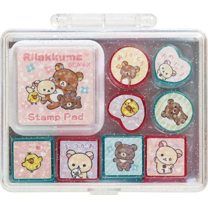 San-X Rilakkuma Stamp Set Mini Ft70001 | Cute Stationery for Kids- Japan Figure Store - #1 Bring To You The Best Japanese Goods