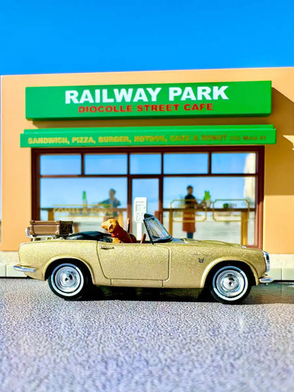 Tomytec Diocolle Cafe Terrace Set with Mini Car and Dolls 335269