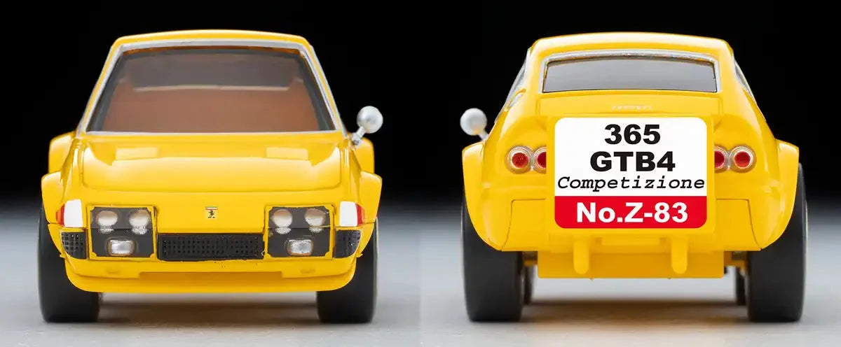 Tomytec Choro-Q Zero Z-83B Ferrari 365 GTB4 Competizione Yellow Model Car- Japan Figure Store - #1 Bring To You The Best Japanese Goods