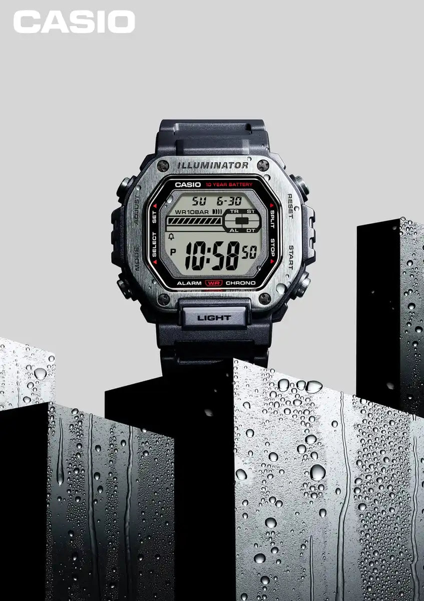 Casio MWD-110H-1AJF Men's Black Wristwatch - Genuine Collection