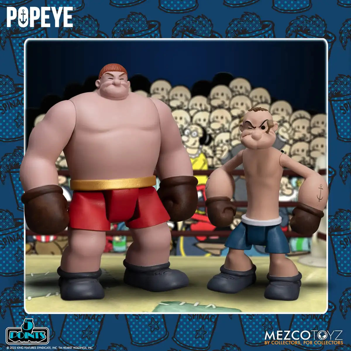 Mezco 5-Point Popeye and Oxheart 3.75 Inch Action Figure Set Duo- Japan Figure Store - #1 Bring To You The Best Japanese Goods