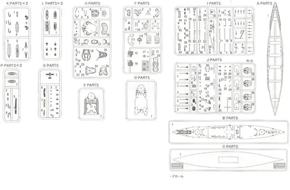 Fujimi 1/700 Special No.29 Japanese Navy Battleship Nagato Plastic Scale Ship- Japan Figure Store - #1 Bring To You The Best Japanese Goods