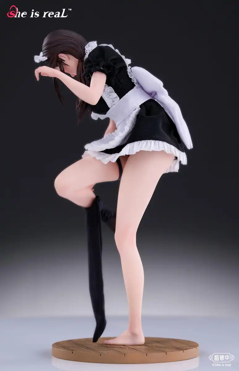 Bear Panda She Is Real X Lou Ll 1/6 Scale Figure PVC ABS Fabric Maid