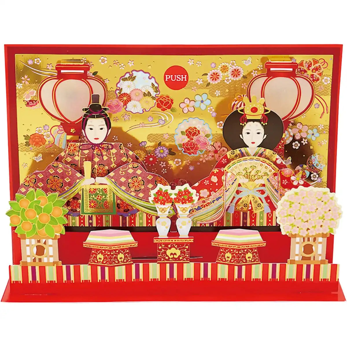 Sanrio Melody Card Hinamatsuri Music Box - Lantern & Prince Design - Ships Worldwide- Japan Figure Store - #1 Bring To You The Best Japanese Goods
