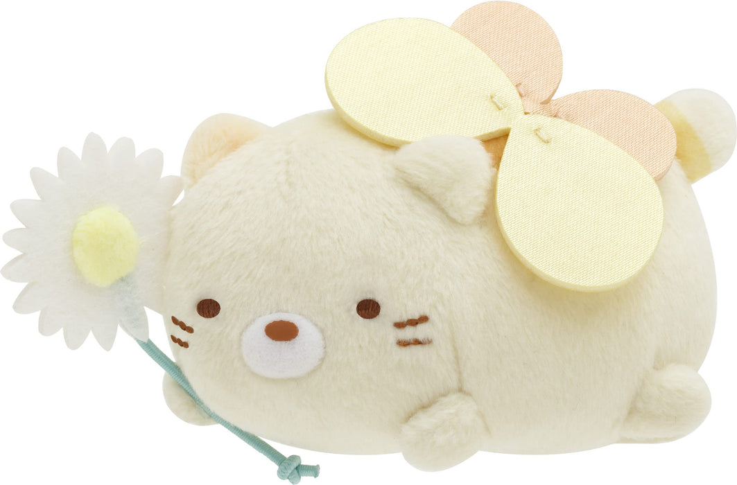 San-X Sumikko Gurashi Flower Garden Plüschabzeichen Katze Ab14001