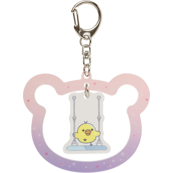 San-X Rilakkuma Sleeping With You Acrylic Keychain Kiiroitori Ab15102