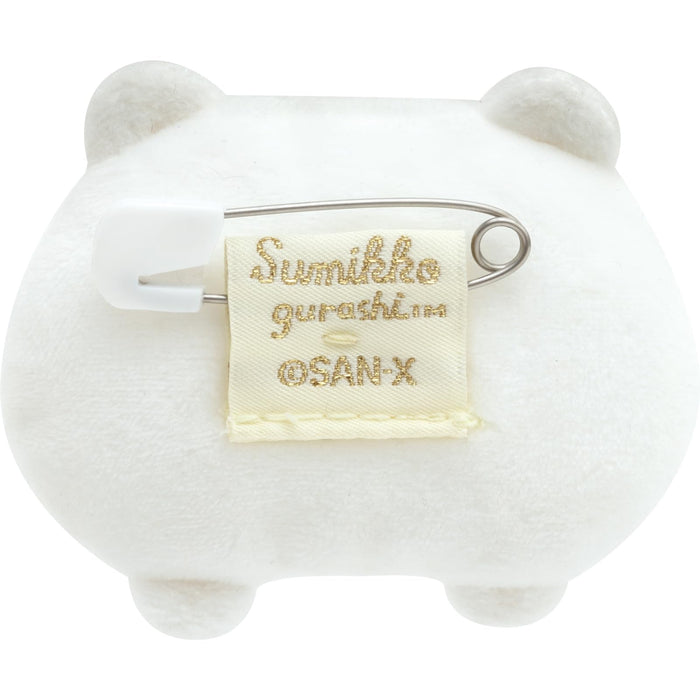 Badge en peluche ours polaire Sumikko Gurashi de San-X - Joli objet de collection Ab17301