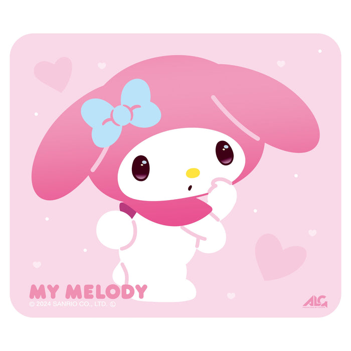 Allone My Melody Pink Glass Mouse Pad - 30x30cm Non-Slip Gaming-Ready