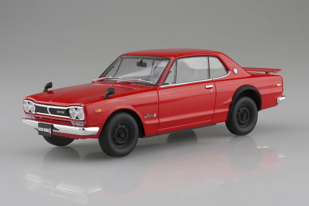 Aoshima 1/24 Snap Car Skyline GT-R 1970 Red Model